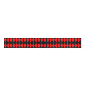 RED HARLEQUIN Ribbon Grosgrain Lint (Voorkant)