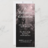 Red Haunted Sky et Raven Custom 4x9.25 Invitation (Dos)