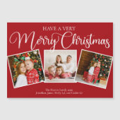 Red Have Very Joyal Christmas Photo Magnet Card (Devant)
