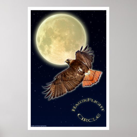 RED HAWK MOON II Art Poster (Voorkant)