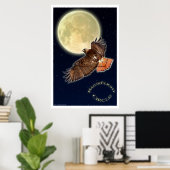 RED HAWK MOON II Art Poster (Thuiskantoor)
