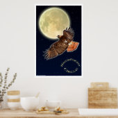 RED HAWK MOON II Art Poster (Keuken)
