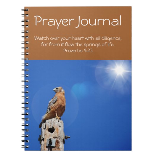 Red Hawk Wild Bird Prayer Journal Notitieboek (Voorkant)