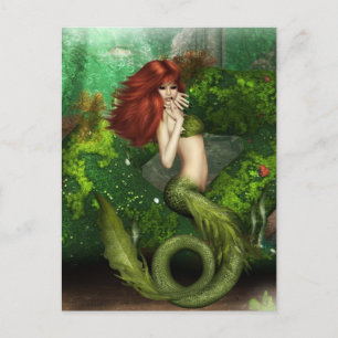 Red Hazard Mermaid Briefkaart