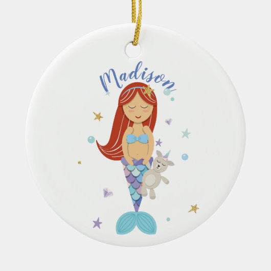 Red Head Little Mermaid Ornament (Voorkant)