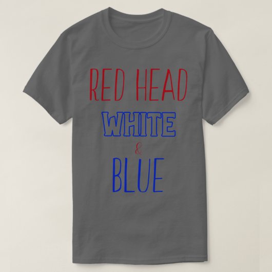 RED HEAD White amp Blue T-shirt (Design voorkant)