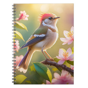 Red Headed Buff Chested Warbler Fantasy Bird Notitieboek