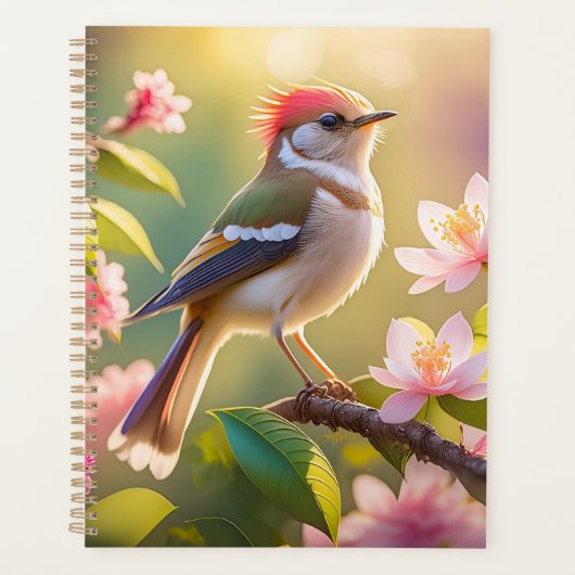 Red Headed Buff Chested Warbler Fantasy Bird Planner (Voorkant)