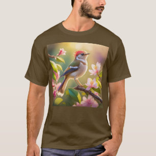 Red Headed Buff Chested Warbler Fantasy Bird T-shirt
