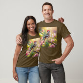 Red Headed Buff Chested Warbler Fantasy Bird T-shirt (Unisex)