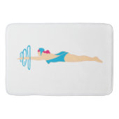Red Headed Diving Beauty Bath Mat (Voorkant)