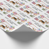 Red Headed Tri Pembroke Welsh Corgi Happy Birthday Cadeaupapier (Hoek)