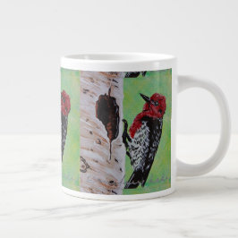 Red Headed Woodpecker Coffee Cup Jumbo Mok