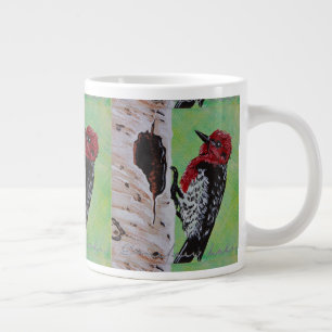 Red Headed Woodpecker Coffee Cup Jumbo Mok