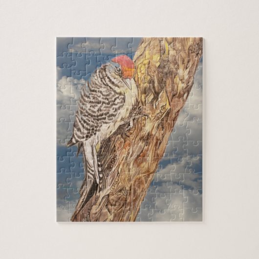 Red Headed Woodpecker Legpuzzel (Verticaal)
