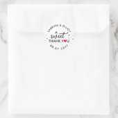 Red Heart A Sweet Dankjewel Weddenschap Ronde Sticker (Tas)