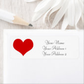 Red Heart aangepaste Adresetiketten Etiket (Insitu)