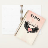 Red heart angel black wings (Devant avec enveloppe)