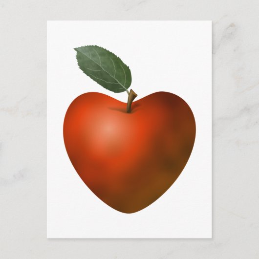 Red Heart Apple - briefkaart (Voorkant)