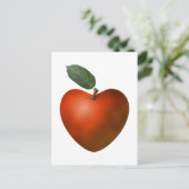 Red Heart Apple - carte postale (Debout devant)