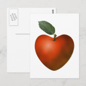 Red Heart Apple - carte postale (Devant / Derrière)