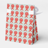 Red Heart Awareness Ribbon Art Party Favor Box Bedankdoosjes (Achterkant)