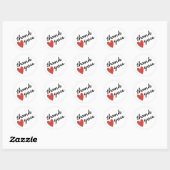 Red Heart bedankt Ronde Sticker (Vel)