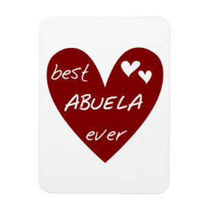 Red Heart Best Abuela Ever Gifts Magneet