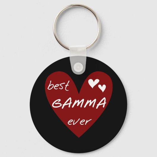 Red Heart Best Gamma Ever Tshirts en Gifts Sleutelhanger (Voorkant)