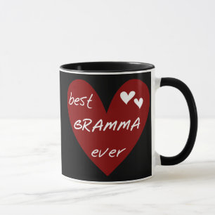 Red Heart Best Gramma Ever T-shirts en cadeautjes Mok