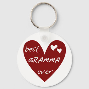 Red Heart Best Gramma Ever T-shirts en cadeautjes Sleutelhanger