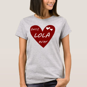 Red Heart Best Lola Ever T-shirts en cadeautjes