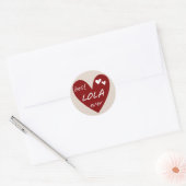 Red Heart Best Lola Ever T-shirts en cadeautjes Ronde Sticker (Envelop)