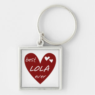 Red Heart Best Lola Ever T-shirts en cadeautjes Sleutelhanger
