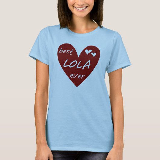 Red Heart Best Lola Ever T-shirts et cadeaux (Devant)