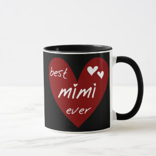 Red Heart Best Mimi Ever Tshirts en Gifts Mok