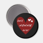 Red Heart Best Nonnie Ever T-shirts en geschenken Magneet (Voorkant / Achterkant)