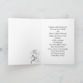 Red Heart Black Swirls bruiloft uitnodiging (Binnen)