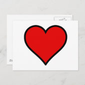Red Heart Briefkaart (Voorkant / Achterkant)