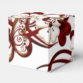 Red Heart Butterflies Heart Favor Box Bedankdoosjes (Achterkant)