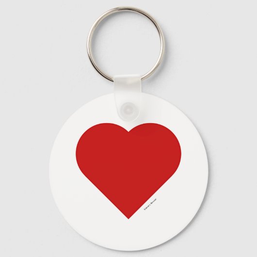 RED HEART BUTTON SLEUTELHANGER (Voorkant)