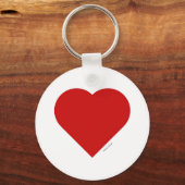 RED HEART BUTTON SLEUTELHANGER (Voorkant)