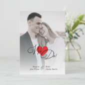 Red Heart Classic Romantic Two Photos Wedding (Staand voorkant)