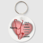 Red Heart CNA Nurse Sleutelhanger (Voorkant)