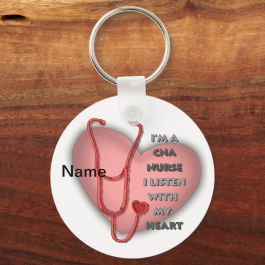 Red Heart CNA Nurse Sleutelhanger (Voorkant)