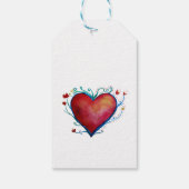 Red Heart Custom Gift Labels Cadeaulabel (Achterkant)