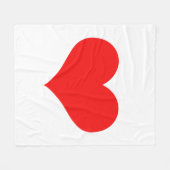 Red Heart Cute Valentijnsdag White - Aangepaste kl Fleece Deken (Voorkant (Horizontaal))