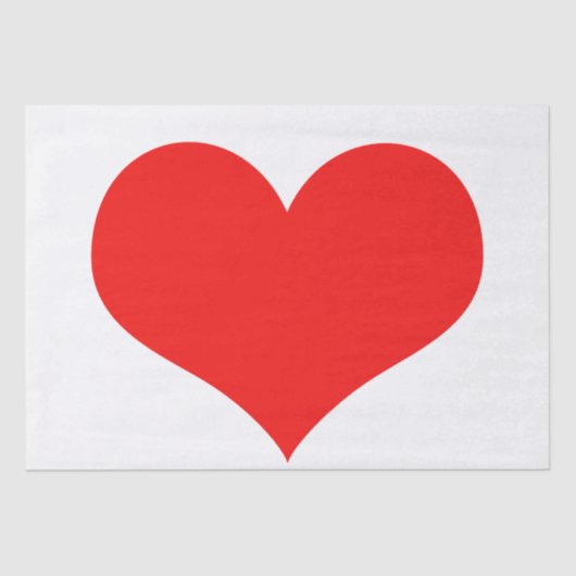 Red Heart Cute Valentijnsdag White - Aangepaste kl Tissuepapier (Voorkant)