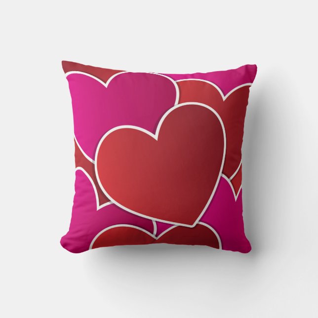 Red Heart Decorative Pillow Kussen (Voorkant)