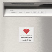 Red Heart Design Save The Date Magneten (Insitu (Vaatwasser))
